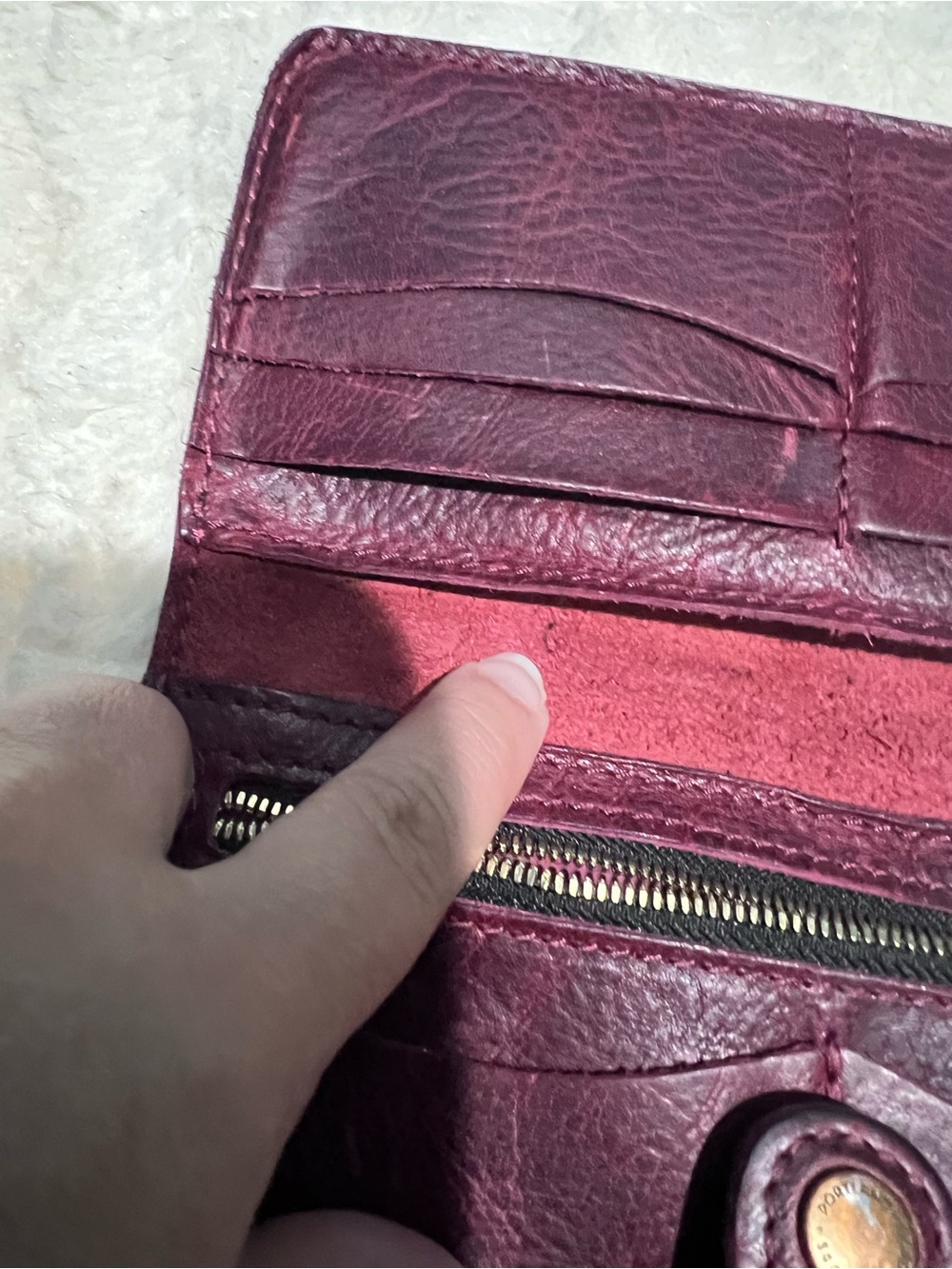 Portland leather goods Sangria Bifold - Picture 6 of 7